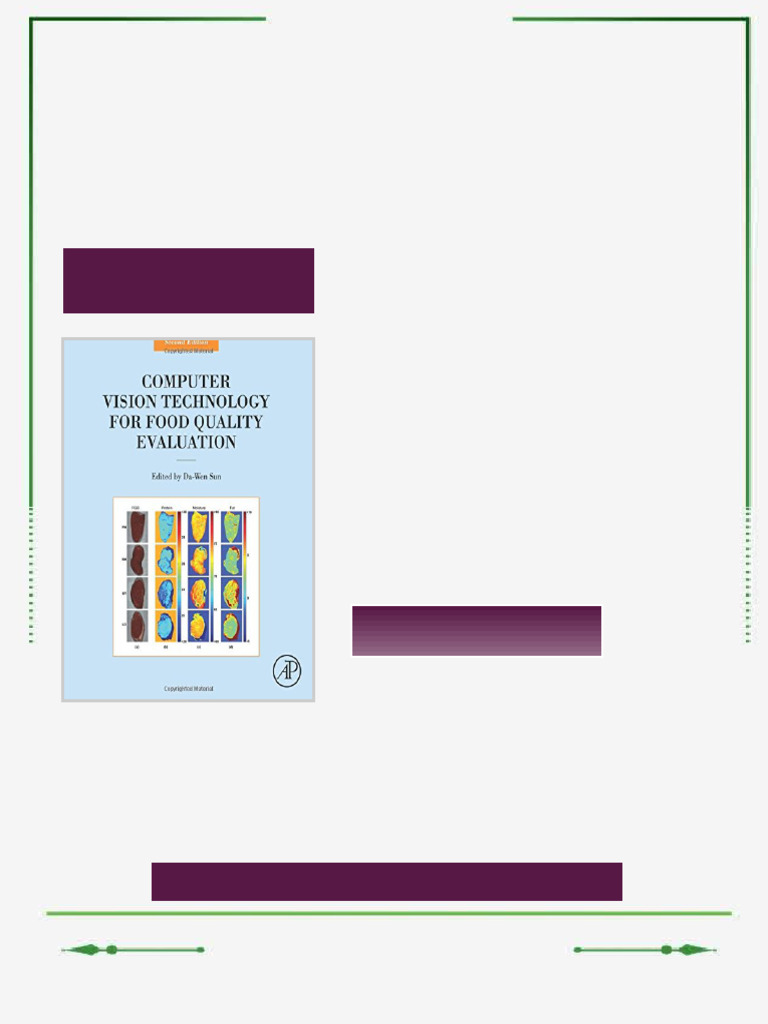 Computer Vision Technology for Food Quality Evaluation, Second Edition ...