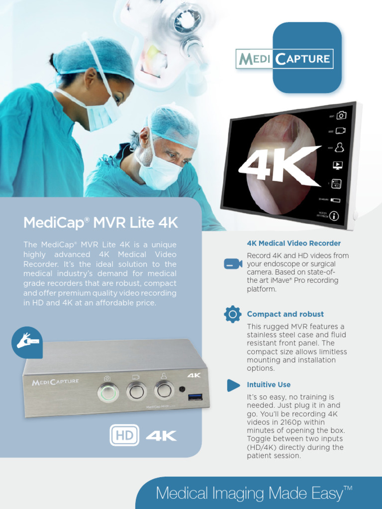 4K Medical Video Recorder Overview | PDF | Video | Hdmi