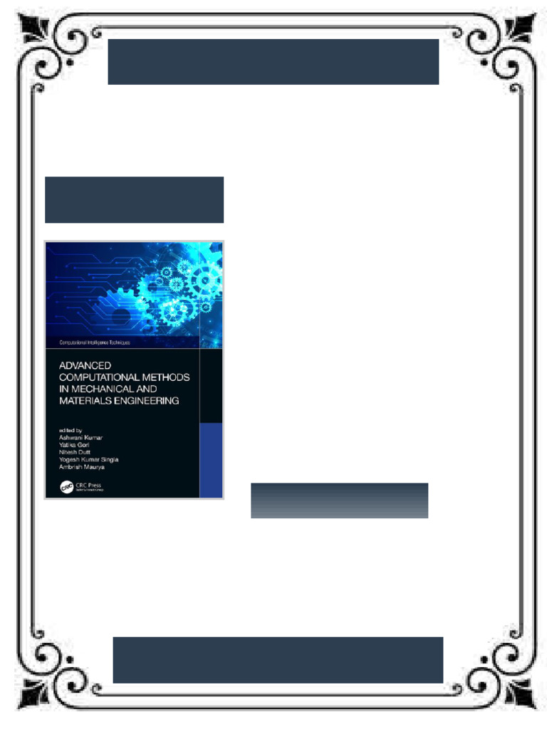 Advanced Computational Methods in Mechanical and Materials Engineering ...