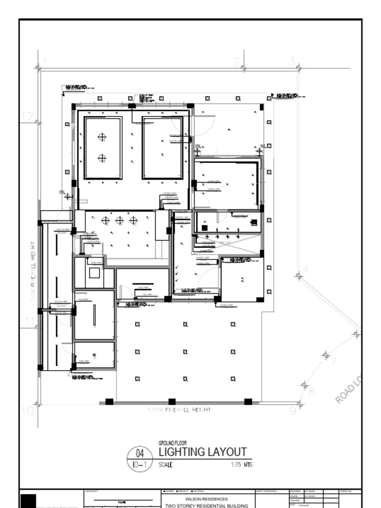 Ground Floor Lighting Layout Plan | PDF | Architectural Elements | Home