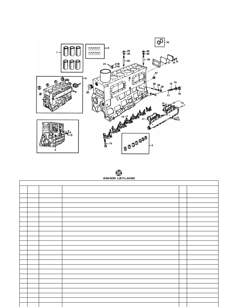 Crankcase Group Parts List - ALESP43/1 | PDF | Piston | Vehicle Parts
