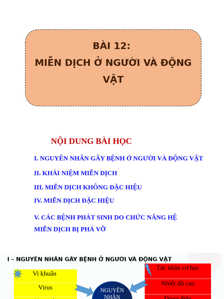 Bai 12 Mien Dich o Nguoi Va Dong Vat | PDF