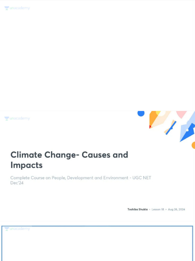 Climate Change - Causes and Impacts With Anno 1746939470649 | PDF