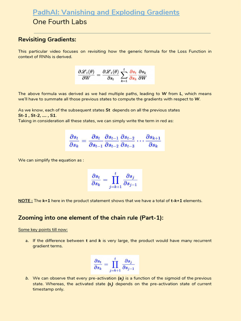 Vanishing and Exploding Gradients | PDF | Gradient | Matrix (Mathematics)