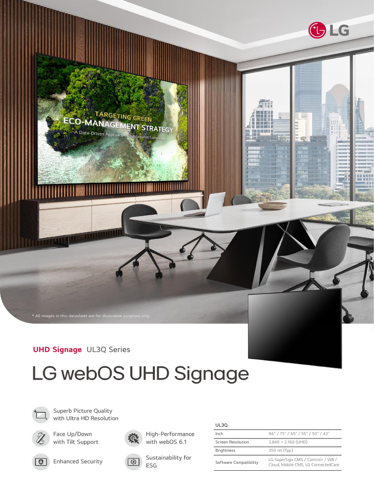 LG UL3Q UHD Signage Features Overview | PDF | Graphical User Interfaces ...