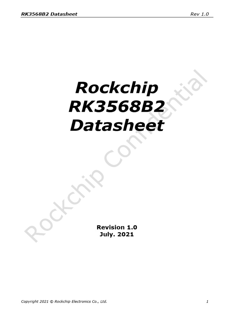 RK3568B2 Datasheet Overview | PDF | Flash Memory | Microcontroller