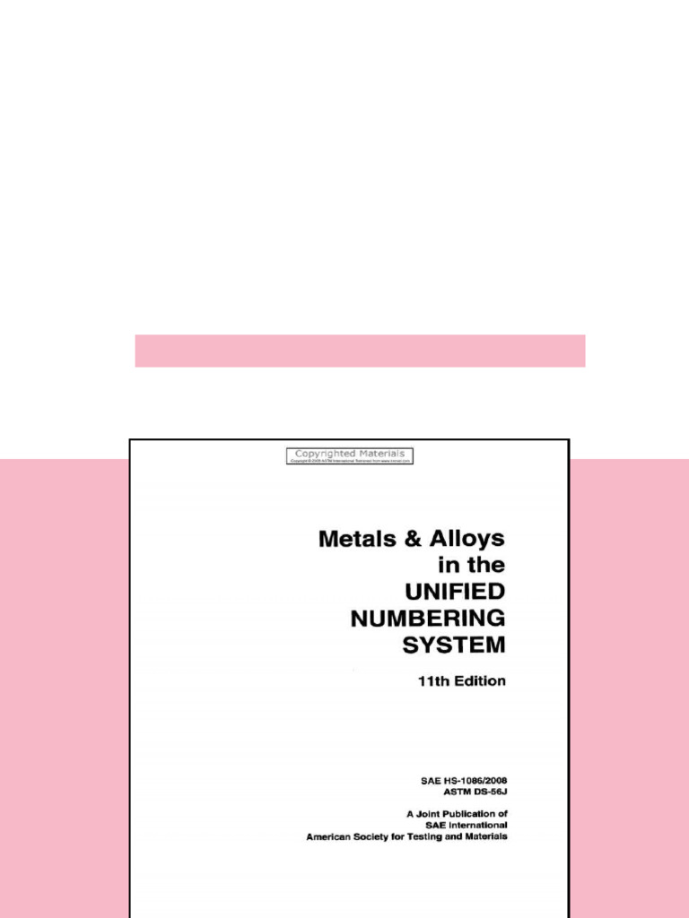 (Ebook) Metals and Alloys in the Unified Numbering System by Joint ...