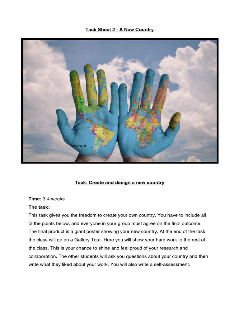 Create Your Own Country Project Guide | PDF