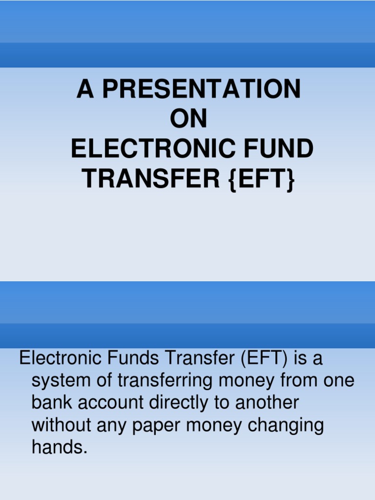 Eft PDF Wire Transfer Debit Card