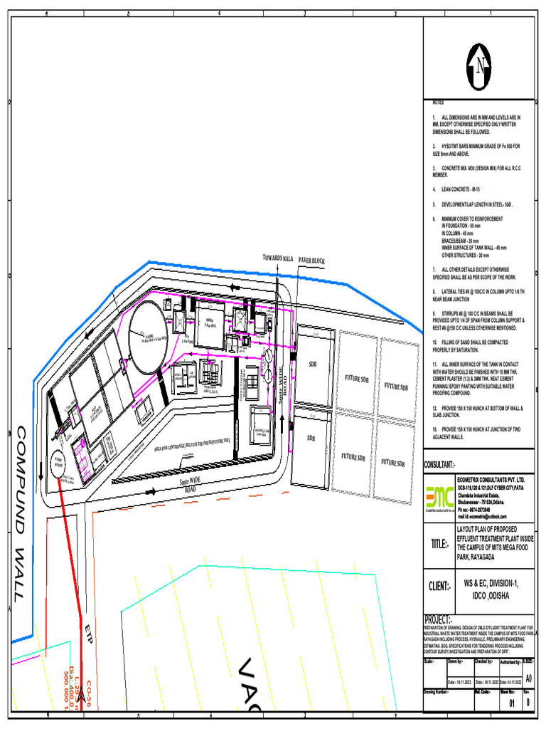 Effluent Treatment Plant Layout Plan | PDF | Architectural Elements ...