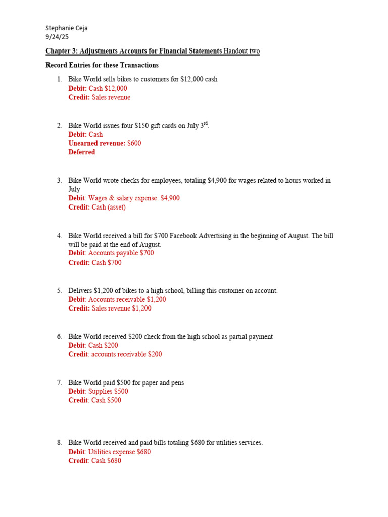 Financial Statement Adjustments Guide | PDF | Debits And Credits | Expense