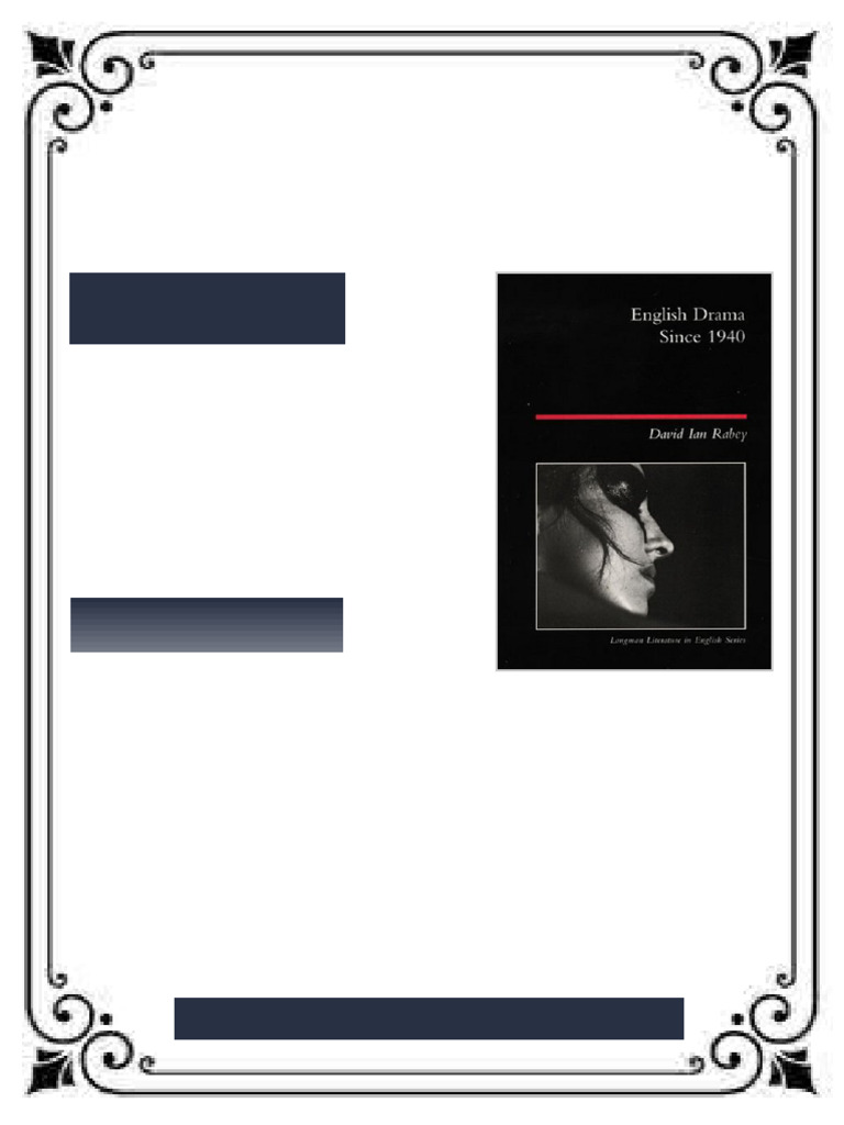 English Drama Since 1940 1st Edition David Ian Rabey Ebook Classic ...