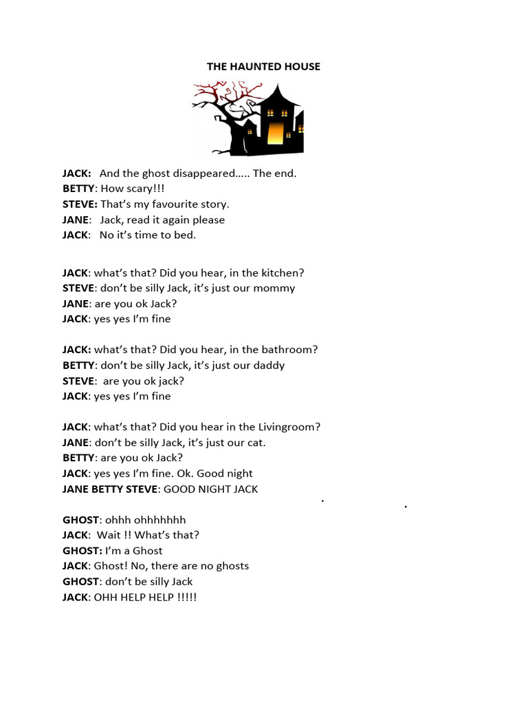 The Haunted House Sketch | PDF