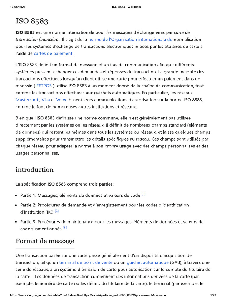 Format Message Iso 8583 | PDF