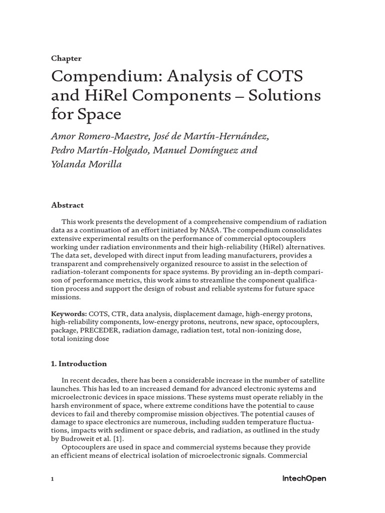 Radiation-Tolerant Optocouplers for Space | PDF | Ionizing Radiation ...