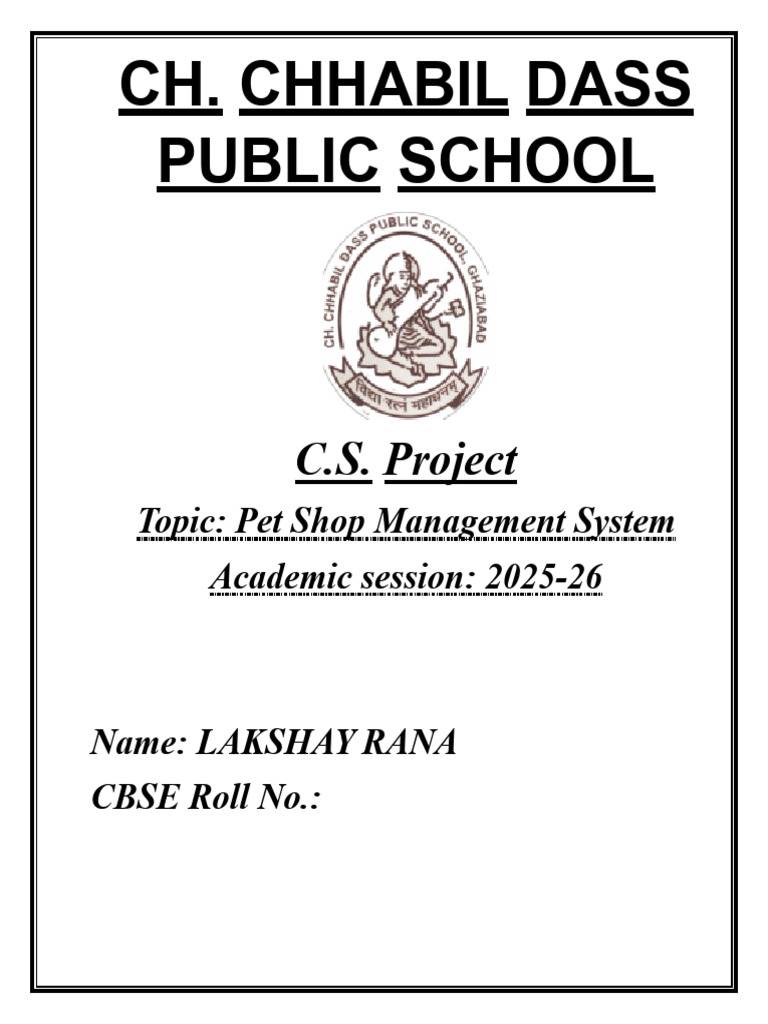C.S. project | PDF | Databases | Sql