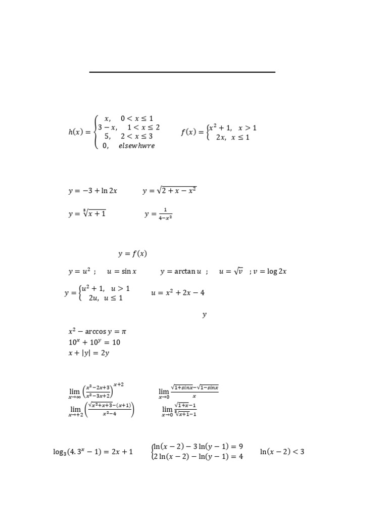 Calculus Assignment for Engineers: Functions & Limits | PDF | Function ...