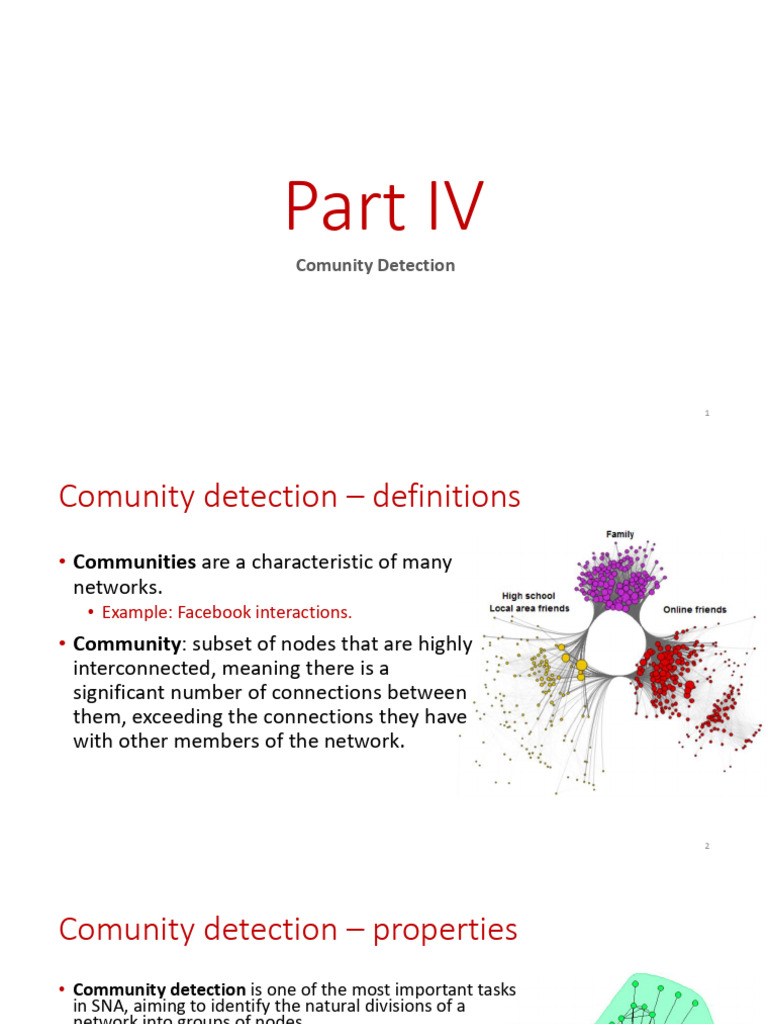 Community Detection Techniques Overview | PDF