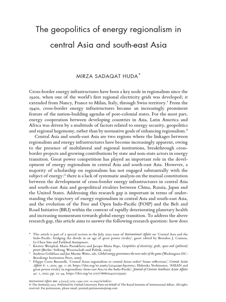 Geopolitics of Energy in Asia Regions | PDF | Central Asia