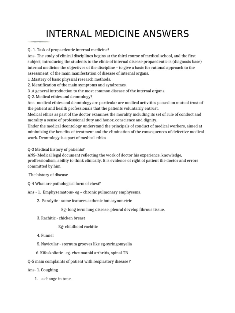 Internal Medicine Overview and Techniques | PDF | Coronary Artery ...