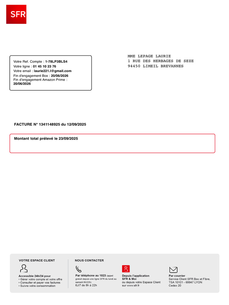 Facture SFR LEPAGE | PDF