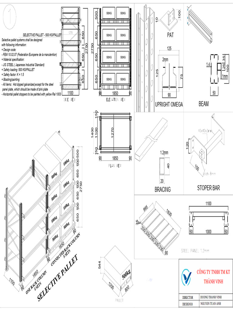Selective Pallet System Specifications | PDF | Corrosion | Freight ...