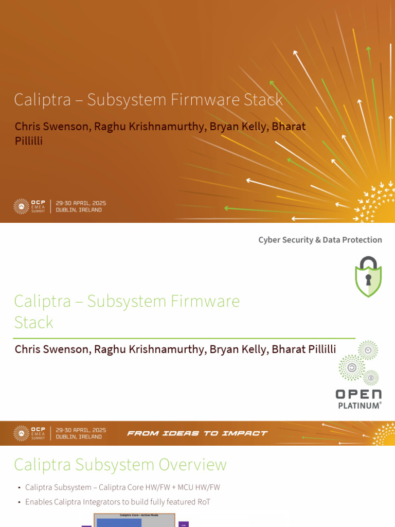 Caliptra Subsystem Firmware Overview | PDF | Microcontroller | Booting