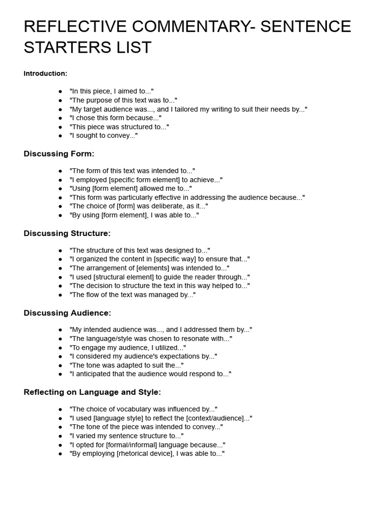 Reflective Commentary | PDF | Cognitive Science | Human Communication