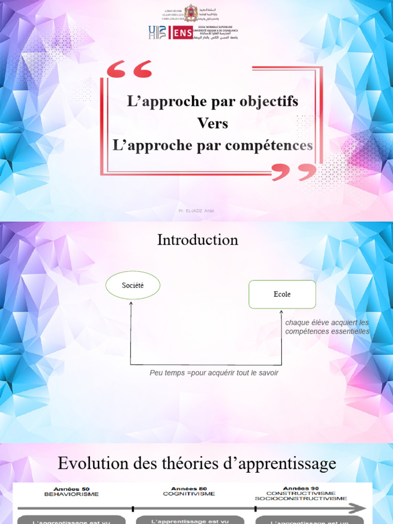 Approche par Objectifs vs Compétences | PDF | Apprentissage | Pédagogie