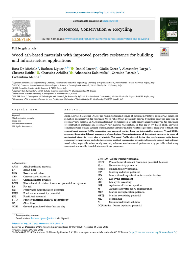 Wood Ash Composites for Fire Resistance | PDF | Cement | Chemical ...