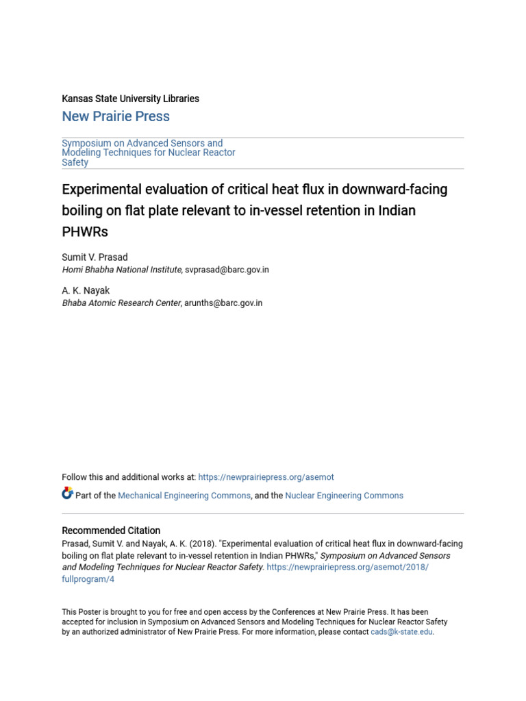 Critical Heat Flux in Indian PHWRs | PDF | Nuclear Energy | Applied And ...