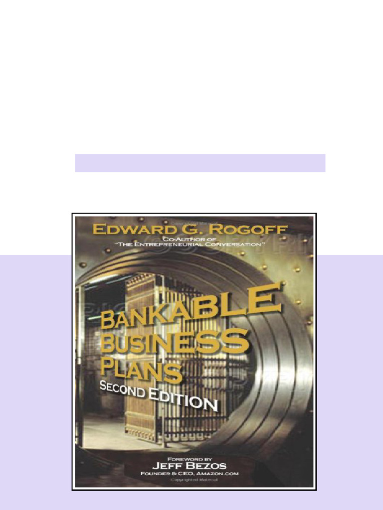 Bankable Business Plans Second Edition Bankable Business Plans Edward G ...
