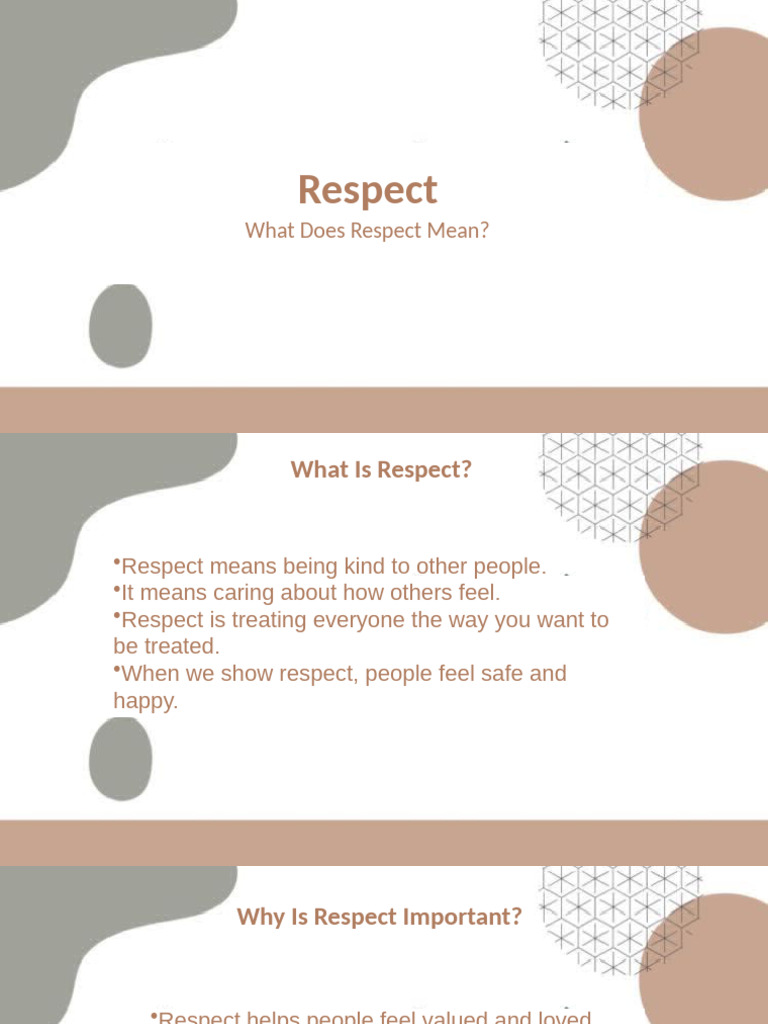 Understanding and Practicing Respect | PDF