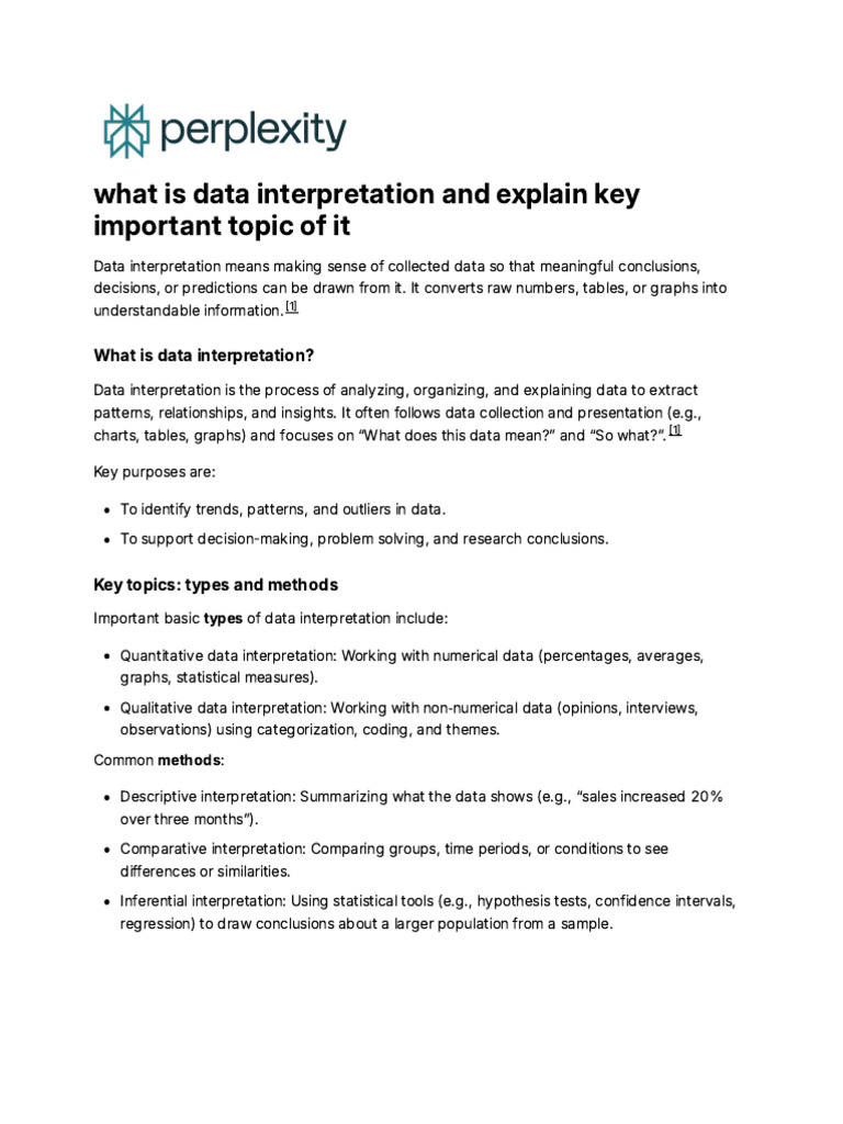 Understanding Data Interpretation Basics | PDF | Data Analysis | Statistics