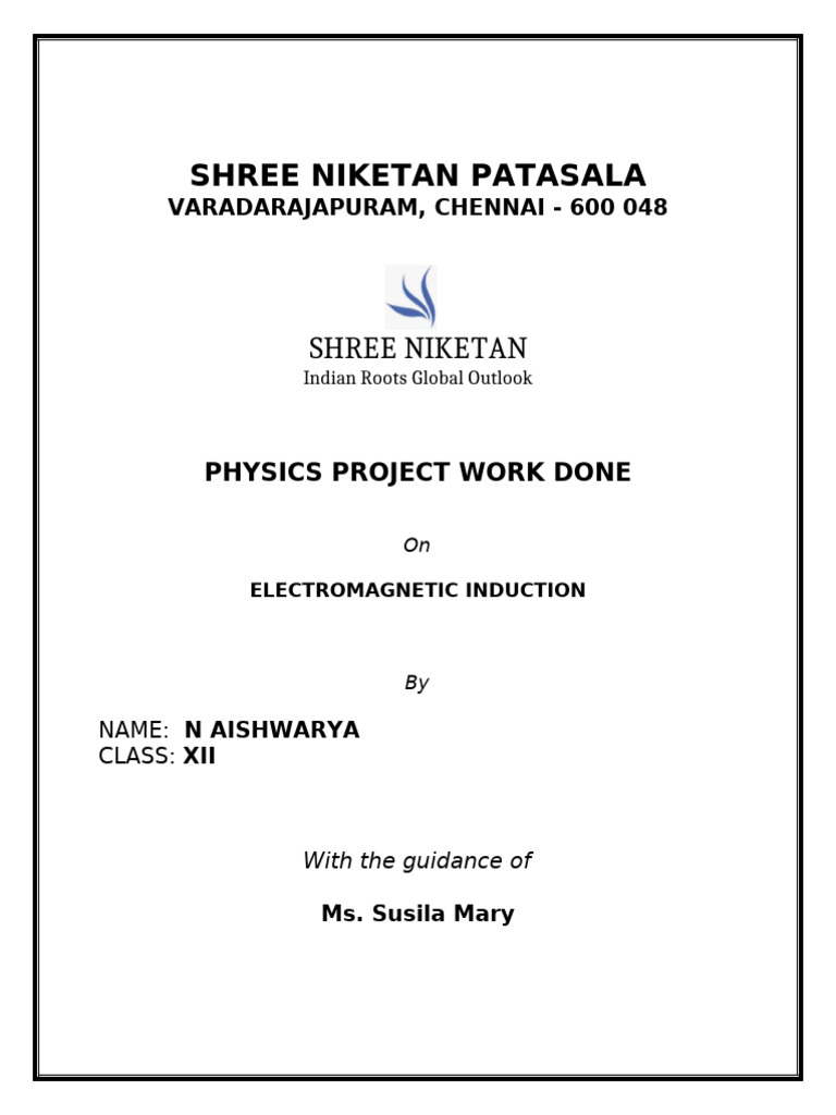 Physicsproject Frontpage b3de84875832bc4ec2739d163cda830e | PDF