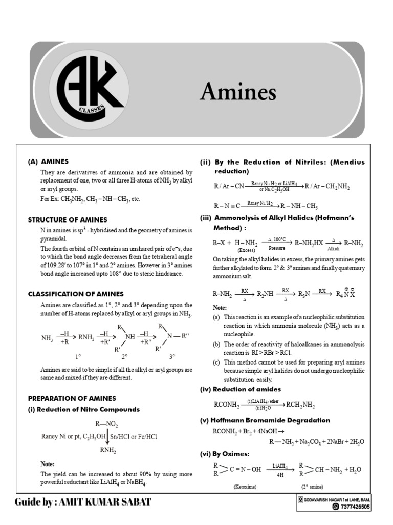 Amine | PDF | Amine | Hydrogen Bond