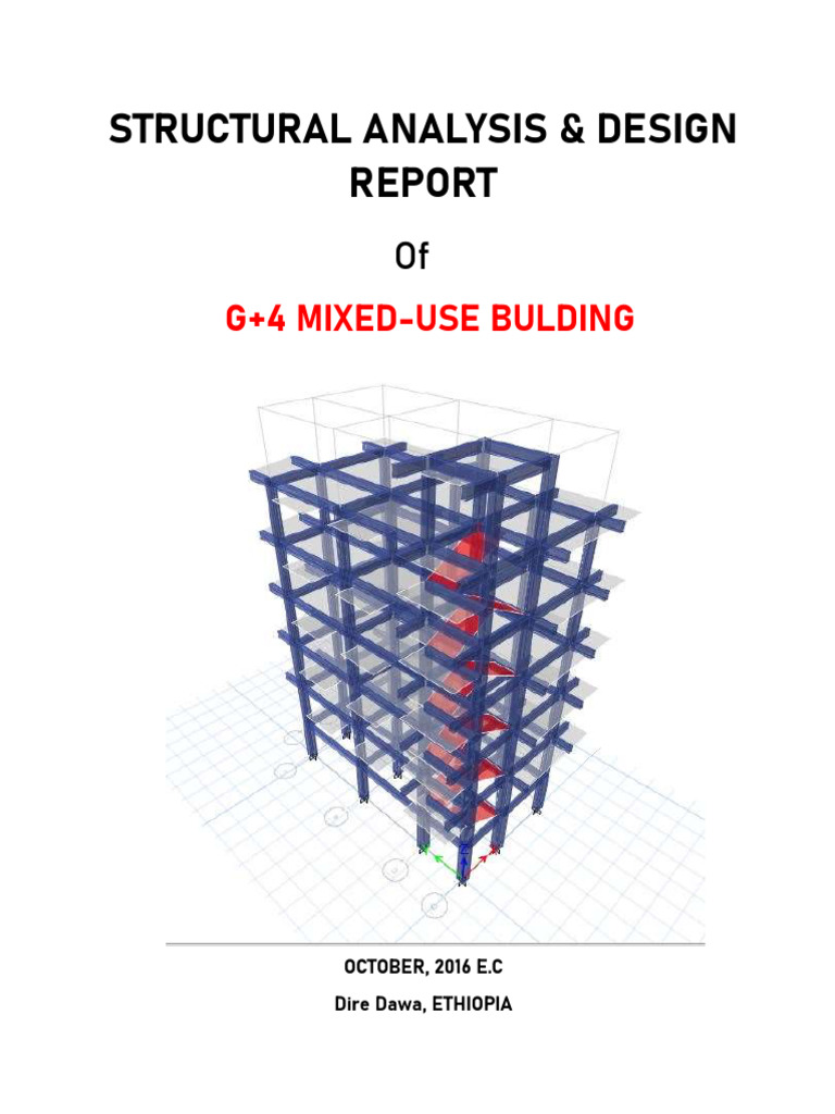 Structural Analysis of G+4 Mixed-Use Building | PDF | Structural ...