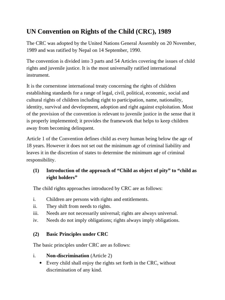 5.1 UN Convention on Rights Child | PDF | Convention On The Rights Of ...