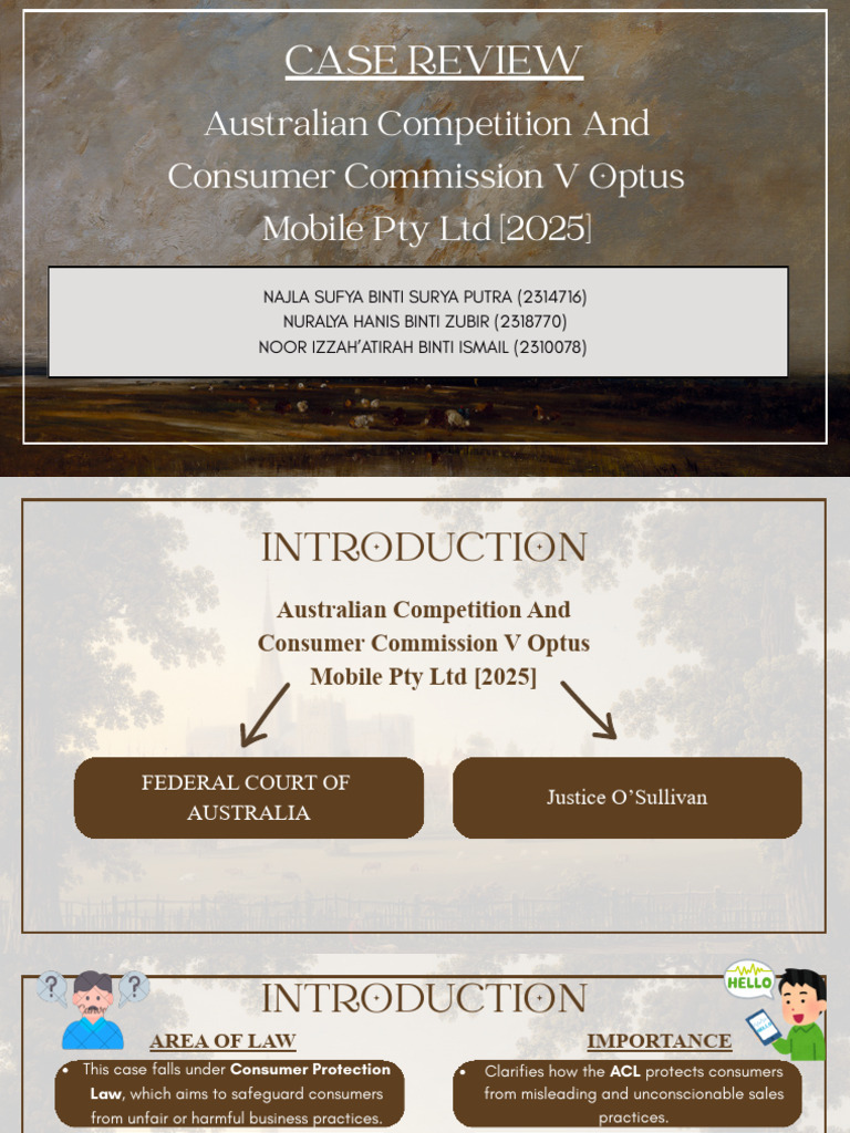 Optus Consumer Law Case Review 2025 | PDF | Consumer Protection | Justice