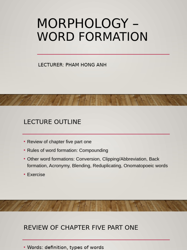 Word Formation Processes in Morphology | PDF