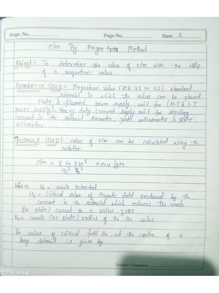 Physics Practical 6 Th Sem | PDF