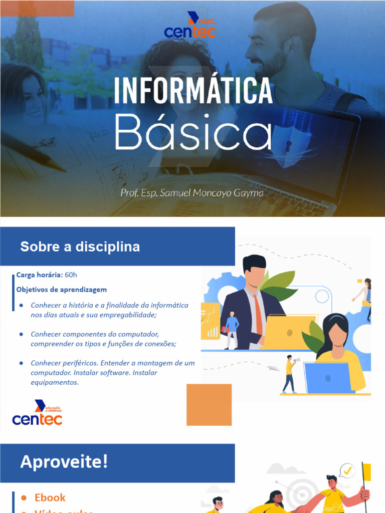Apresentação Informática Básica - PPTX 1 | PDF