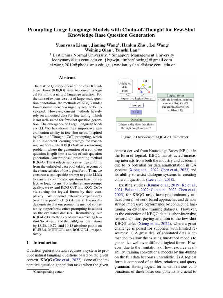 Few-Shot Question Generation with CoT | PDF | Cognitive Science | Learning