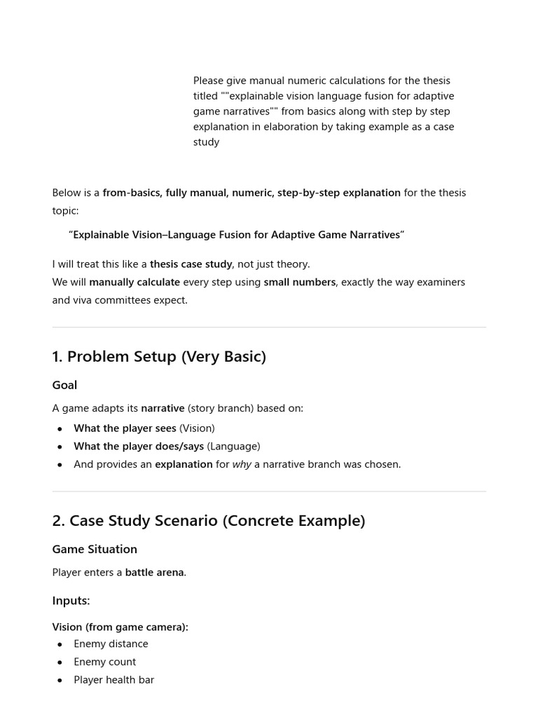 Manual Numeric Calculations for Game Narratives | PDF | Applied Mathematics