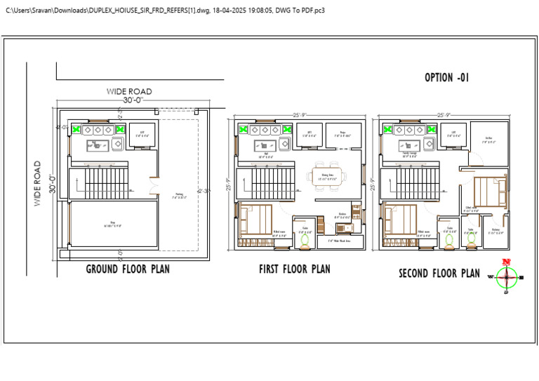 Duplex Floor Plan Op-01 | PDF