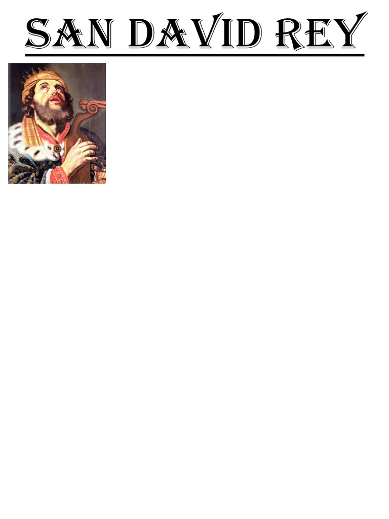 Vida y legado del rey David | PDF | Saulo | David