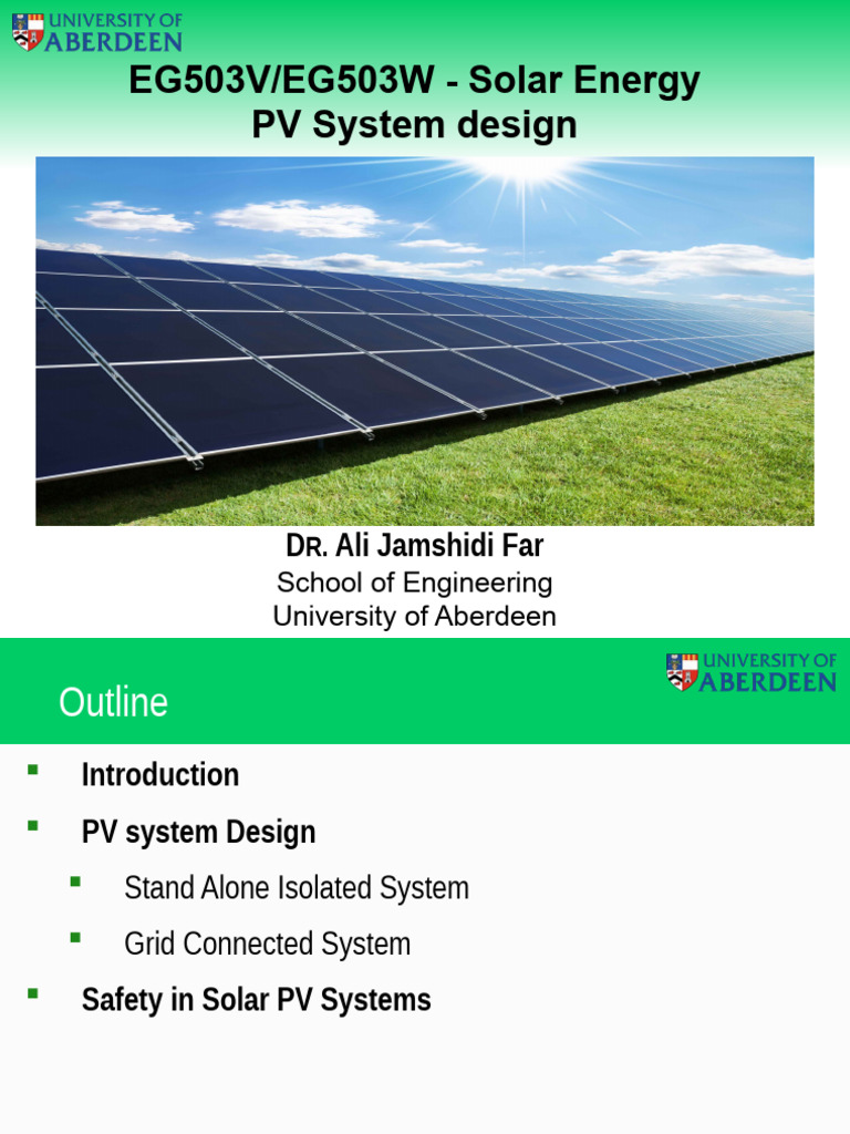 Solar PV System Design Guide | PDF | Photovoltaic System | Photovoltaics