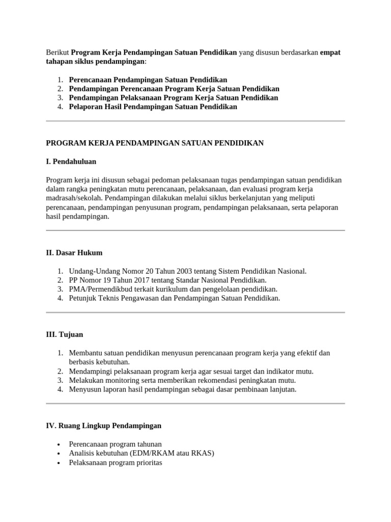 Tahapan Program Pendampingan 2026 | PDF