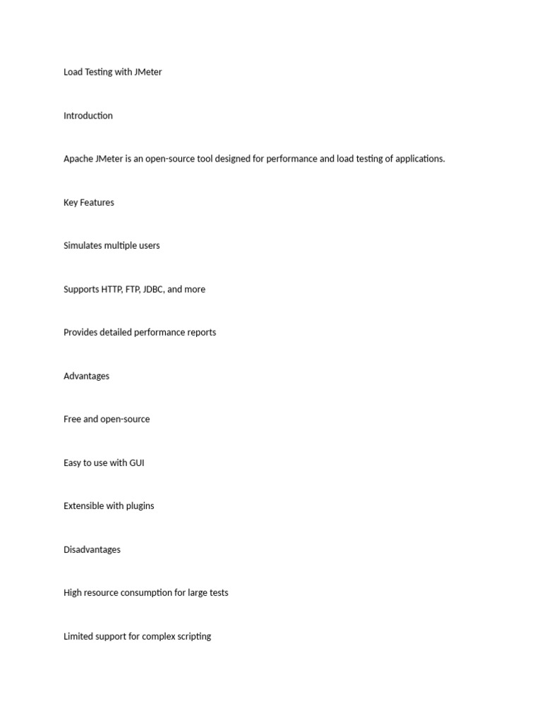 Load Testing with Apache JMeter | PDF