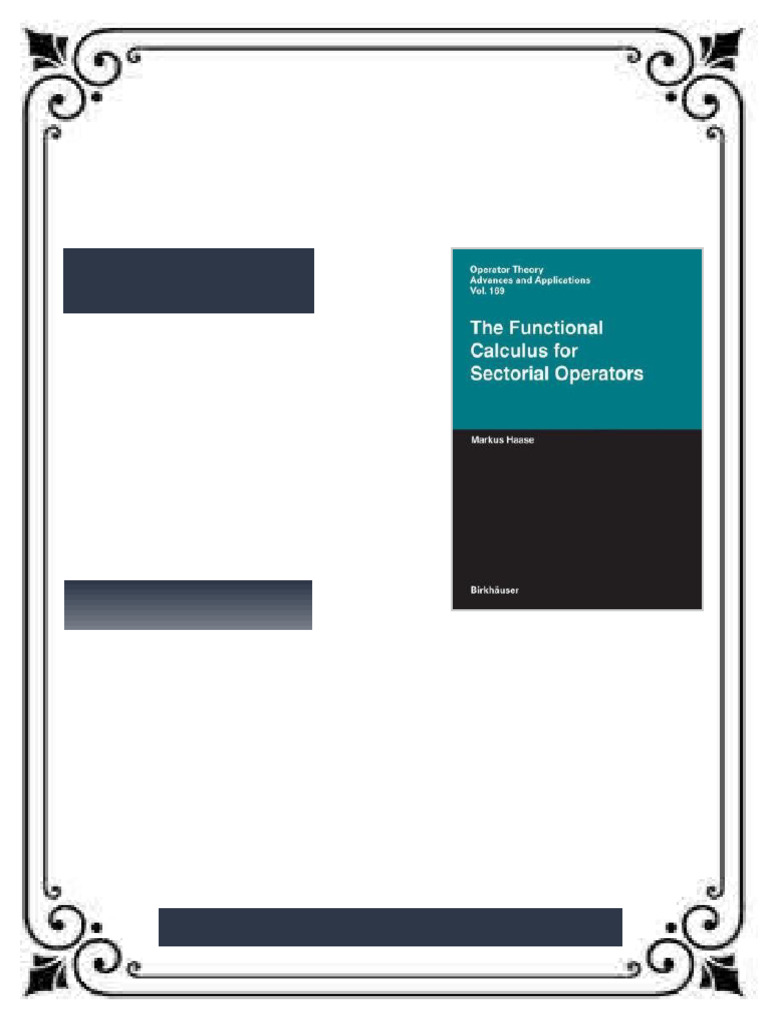 Functional Calculus for Sectorial Operators 1st Edition Markus Haase ...